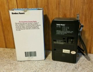 Vintage Radio Shack 12 - 617 AM/FM/TV Radio with Box 2