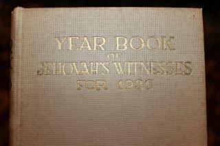1936,  1937,  1938 Year Book Of Jehovah 