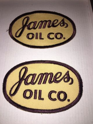 Vintage James Oil Co.  Uniform Patch X 2