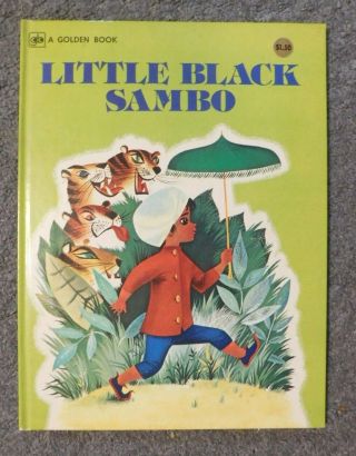 Vintage 1974 " Little Black Sambo " Golden Book Large 12&3/4 " Large Size