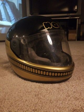 Novo Black Gold Helmet Grand Prix Edition 1983 Made In Italy Retro Vintage