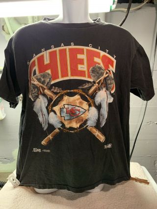Vintage Kansas City Chiefs Shirt Men’s Large 1992 Kc Chiefs Salem Sportswear