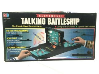 Electronic Talking Battleship Game - Vtg 1989 Milton Bradley - Complete W/box