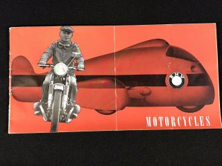 Vtg 1960 Bmw Motorcycles Dealer Sales Brochure R27 R50 R60 R69s
