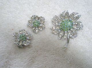 Vintage Sarah Coventry Pin/clipon Earring Pave 
