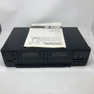 Vintage Teac W - 450r Stereo Double Auto - Reverse Cassette Deck Player/recorder