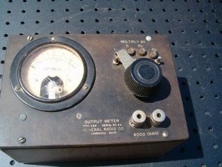 Output Meter 3 " Decibels General Radio Co Type 48c Serial No 22 Collect Vintage