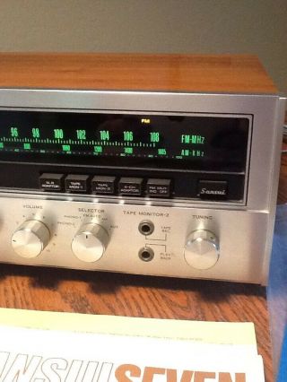 SANSUI MODEL 7 AM/FM STEREO RECEIVER WITH MANUALS.  A BEAUTY 2