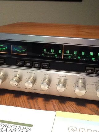 SANSUI MODEL 7 AM/FM STEREO RECEIVER WITH MANUALS.  A BEAUTY 3
