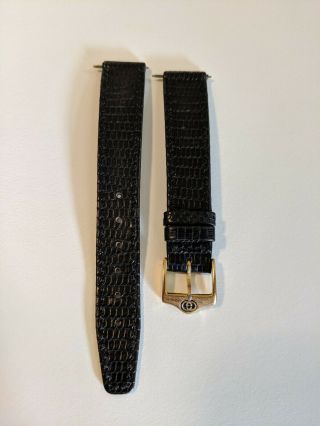 Vintage Gucci Black Leather 16mm Men 