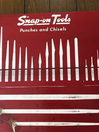 VTG SNAP ON TOOL LOCATION BOARD FOR WALL BOX OR WALL.  PUNCHES & CHISELS 2 SIDED 3