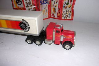 Vintage 1980 ' s Schaper Stomper Red Semi Truck Road Kings W/ Trailer 2