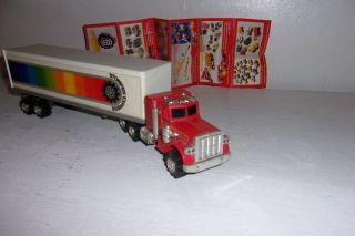 Vintage 1980 ' s Schaper Stomper Red Semi Truck Road Kings W/ Trailer 3