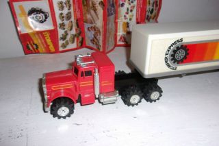 Vintage 1980 ' s Schaper Stomper Red Semi Truck Road Kings W/ Trailer 5