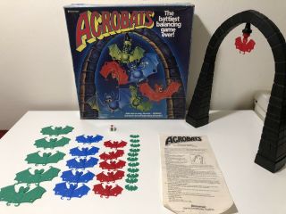 1989 Pressman Acrobats Balancing Game Family Fun Game Night Complete Set Vintage