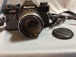 Mamiya Nc1000 Film Camera With Mamiya 1:1.  4 F=50mm Auto Lens,  Strap