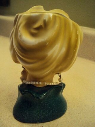 Vintage Rubens Lady Head Vase/Planter R482 Collectible Raised Hand Hairline 4