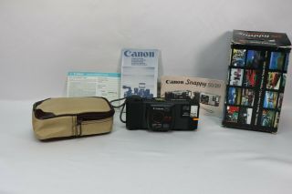 Vintage 1982 Canon Snappy 50 Camera 35MM 3.  5 Fully Automatic With Flash & 6