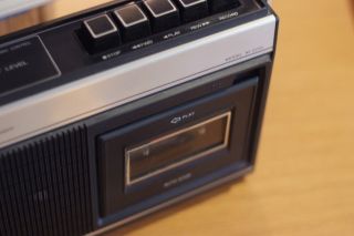 Retro Sanyo M - 2210 13 Cassette Player Recorder,  with Box,  Rare 4