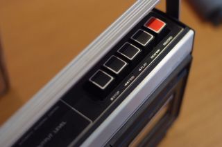 Retro Sanyo M - 2210 13 Cassette Player Recorder,  with Box,  Rare 5