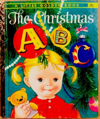 The Christmas Abc Eloise Wilkin Vintage Childrens Little Golden Book 1st Ed