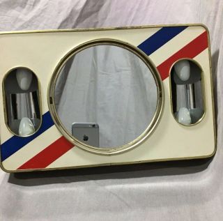 Vintage Brytone Beauty Aid Portable Lighted Make - Up Mirror W/case