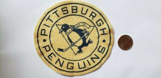 Vintage Pittsburgh Penguins Hockey Patch Crest.  Old Logo.