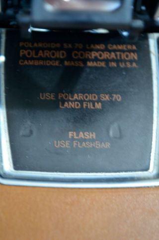 Vintage 1974 POLAROID SX - 70 LAND CAMERA,  For Repair or Parts 4