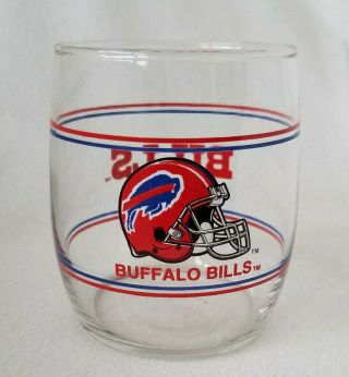 Nfl Football Vintage Buffalo Bills Drinking Glass Cup - Mobil Oil Promo