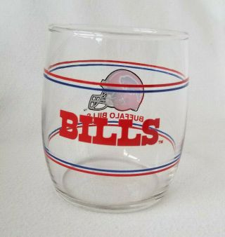 NFL Football Vintage BUFFALO BILLS Drinking Glass Cup - Mobil Oil Promo 2