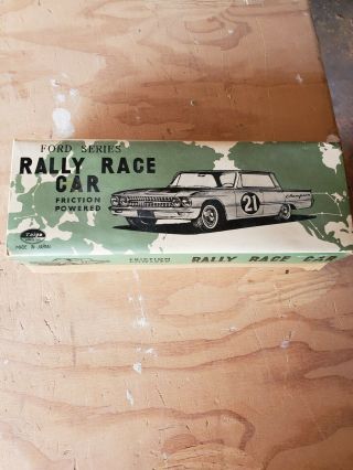 Vintage Japan Tin Litho Taiyo Ford Series Rally Race Car Friction