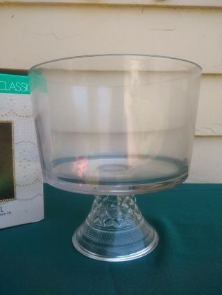 Vintage anchor hocking wexford glass trifle fruit bowl 2