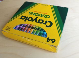 1990 Vintage 64 Crayola Crayons - Red Crayon & Sharpener - Binney & Smith 4