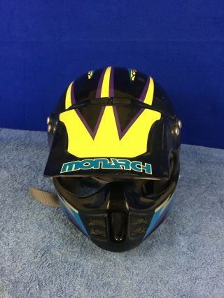 Monarch Vintage Motocross BMX Motorcycle Racing Helmet 2
