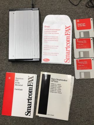 Vintage Hayes Smartmodem Optima 9600 Data,  Fax96 - w/books & disks 3