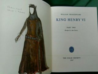Folio Society Book,  King Henry VI,  parts one,  two,  three 5