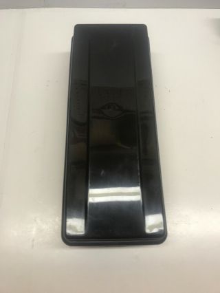 Alpha Black Plastic Tape Holder 15 Cassette Storage Case Vintage