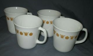 VINTAGE CORELLE BUTTERFLY GOLD DISHES DINNER PLATES LUNCHEON BOWLS CUPS MUGS, 4
