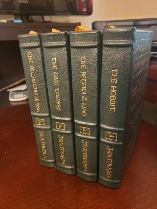 Lord Of The Rings Trilogy Set By Jrr Tolkien And The Hobbit Easton Press,  Bonus