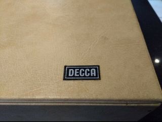 VINTAGE DECCA VINYL LP RECORD STORAGE BOX CASE (CREAM) 2