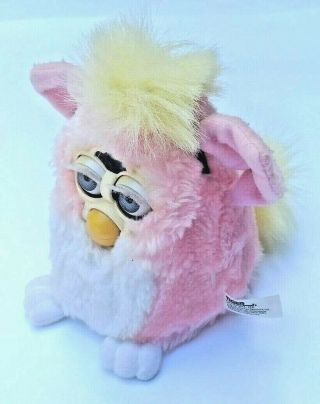 Furby Baby Vintage 1999 Pink Yellow w/ Blue Eyes - 2