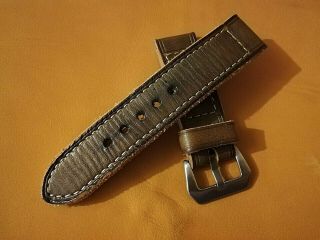 Quality 24mm Vintage Style Distressed Handmade Leather Watch Strap For Panerai