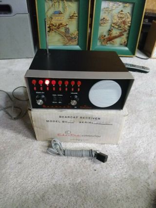 Vintage Electra Bearcat Scanner Bc - H2 Monitor Police Receiver Radio 8 Channel
