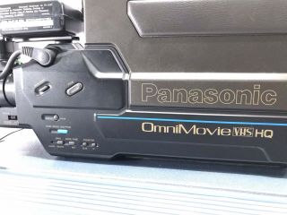 Vintage Panasonic Omni Movie VHS Model Pv - 320D W/ Case Charger & 8