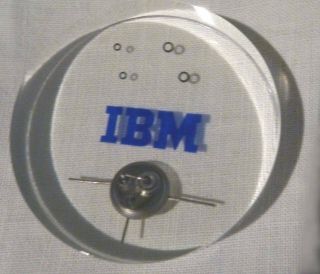 Vintage Ibm Paperweight Momento: Computer Transistor,  Magnetic Core Memory 1959