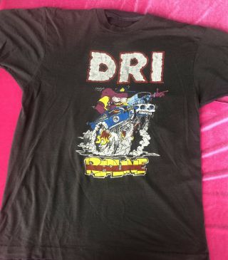 D.  R.  I,  Dirty Rotten Imbeciles,  Vintage Redline Tour Shirt Size L