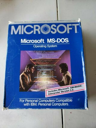 Microsoft Ms - Dos Operating System 3.  2 Gw - Basic Ibm Pc Dos Os Software No Discs