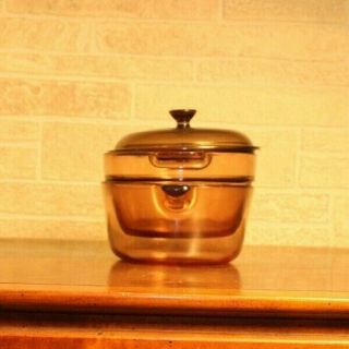 VTG Corning Ware Vision Amber double boiler with 1.  5 L saucepan made in France 4