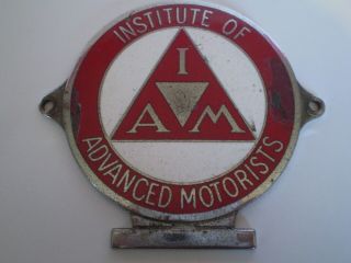 Vintage Institute Of Advanced Motorists Car Grill Badge.