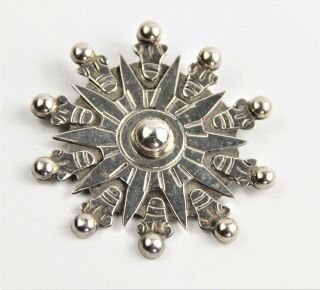 Vintage Estate Jewelry Sterling Silver Taxco Pendant Brooch Mexico Tv - 59 20.  4 Gr